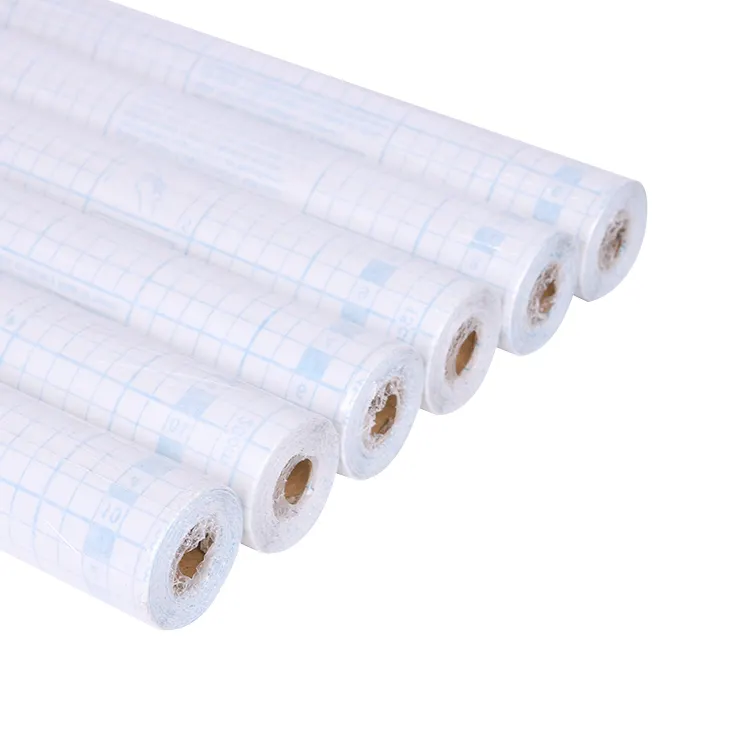PVC self adhesive flock film, Covering wall paper in removable glue, plastic sticker roll for book cover