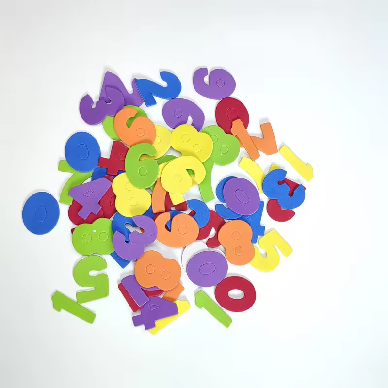 Wholesale 30pcs pack letter and number shape children glitter color diy eva foam sticker