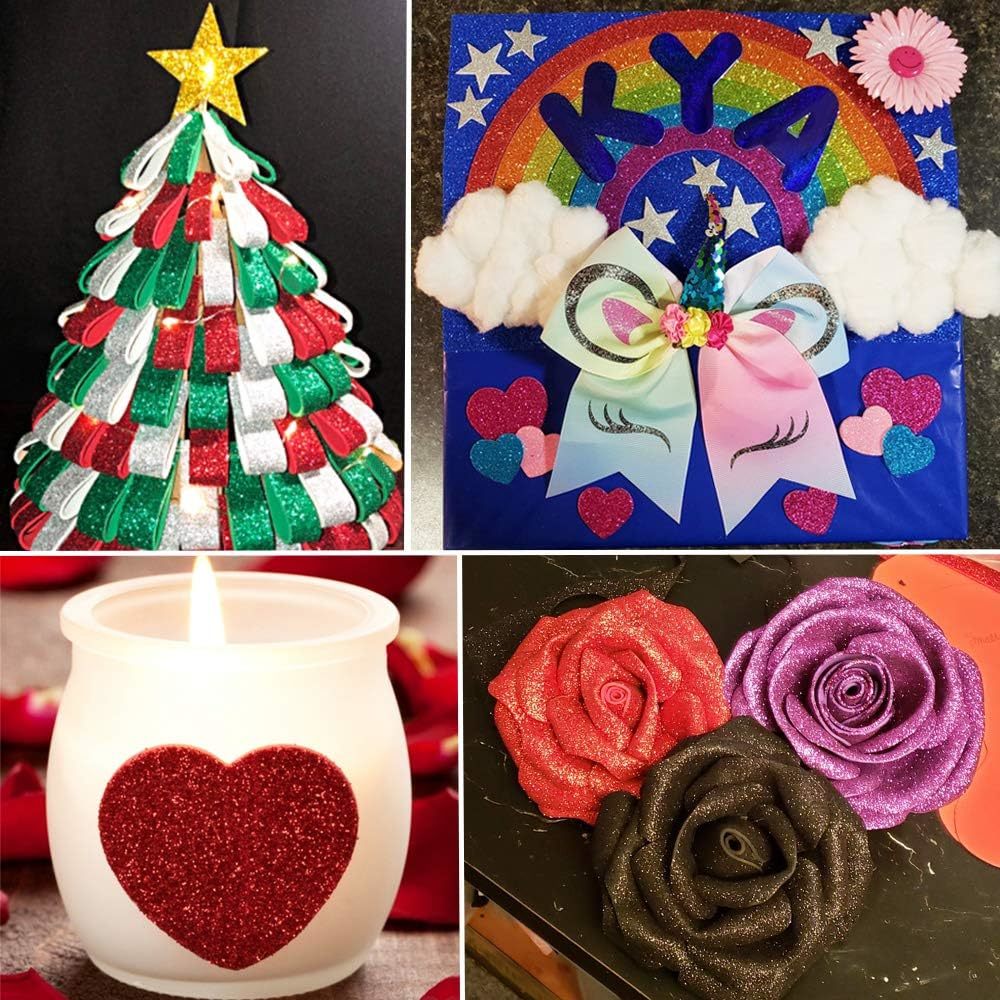 Wholesale Craft Cutters Art Eva Glitter Foam Sheet Foam Sponge Sheets Decal Sheets Patch for DIY
