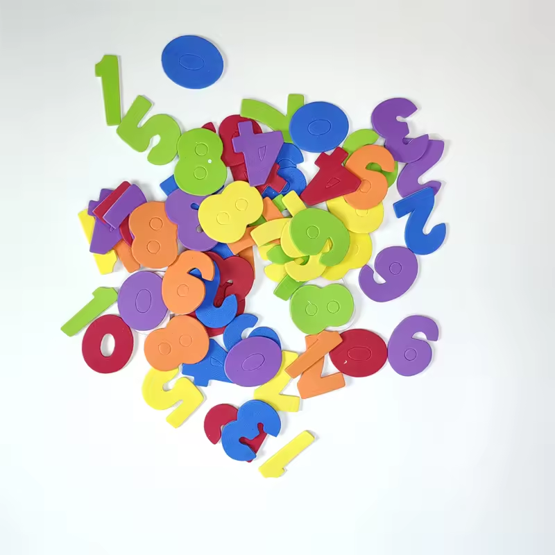 Wholesale 30pcs pack letter and number shape children glitter color diy eva foam sticker