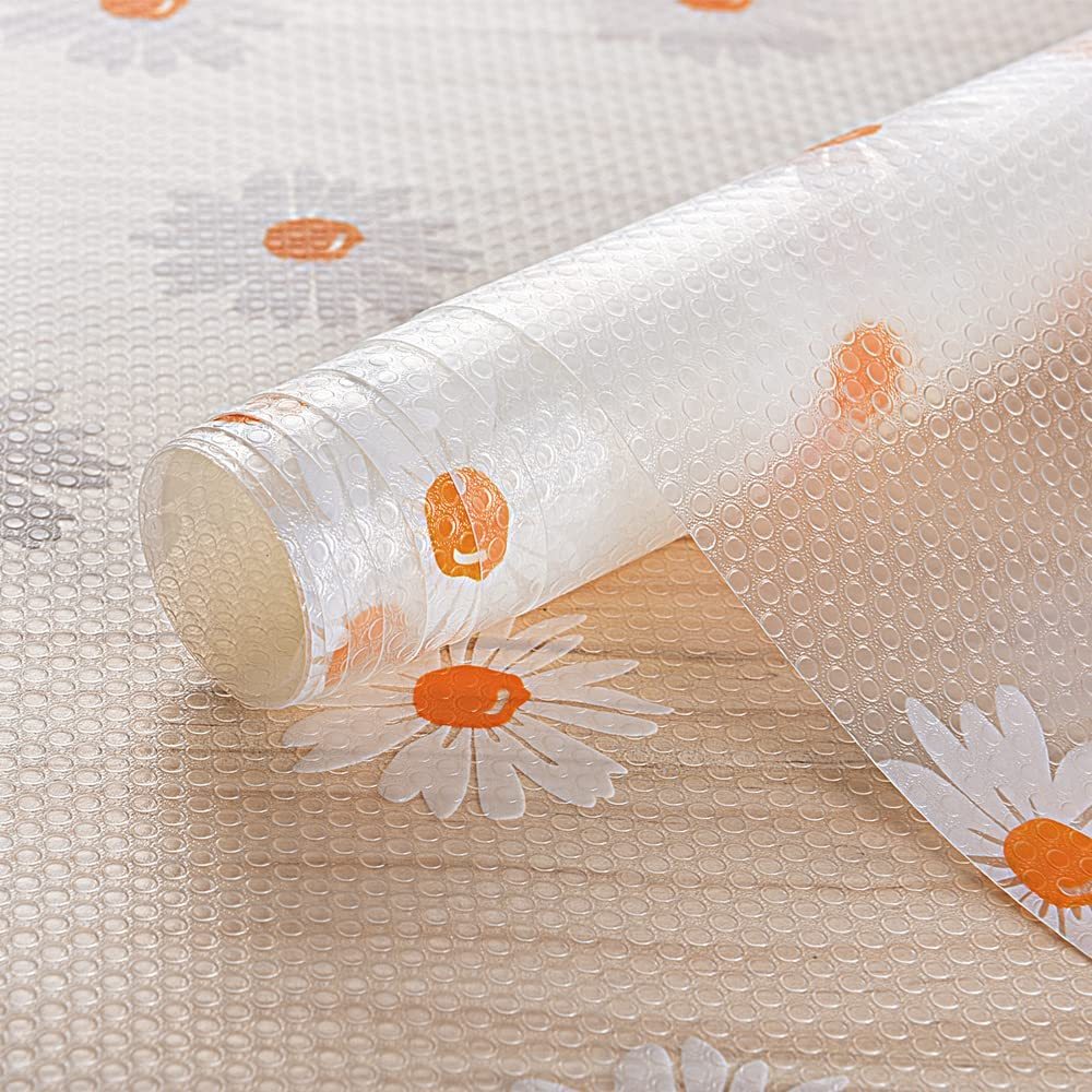 Refrigerator Liners, Drawer Shelf Line for Kitchen Cabinet, Waterproof, Transparent, Non-Adhesive EVA Protection Mat