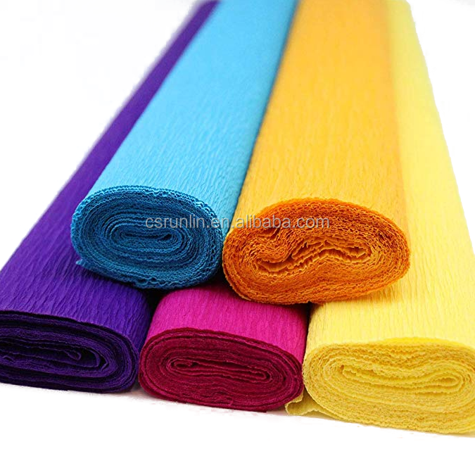 Colorful flower wrapping crepe paper roll DIY decoration paper for handicraft