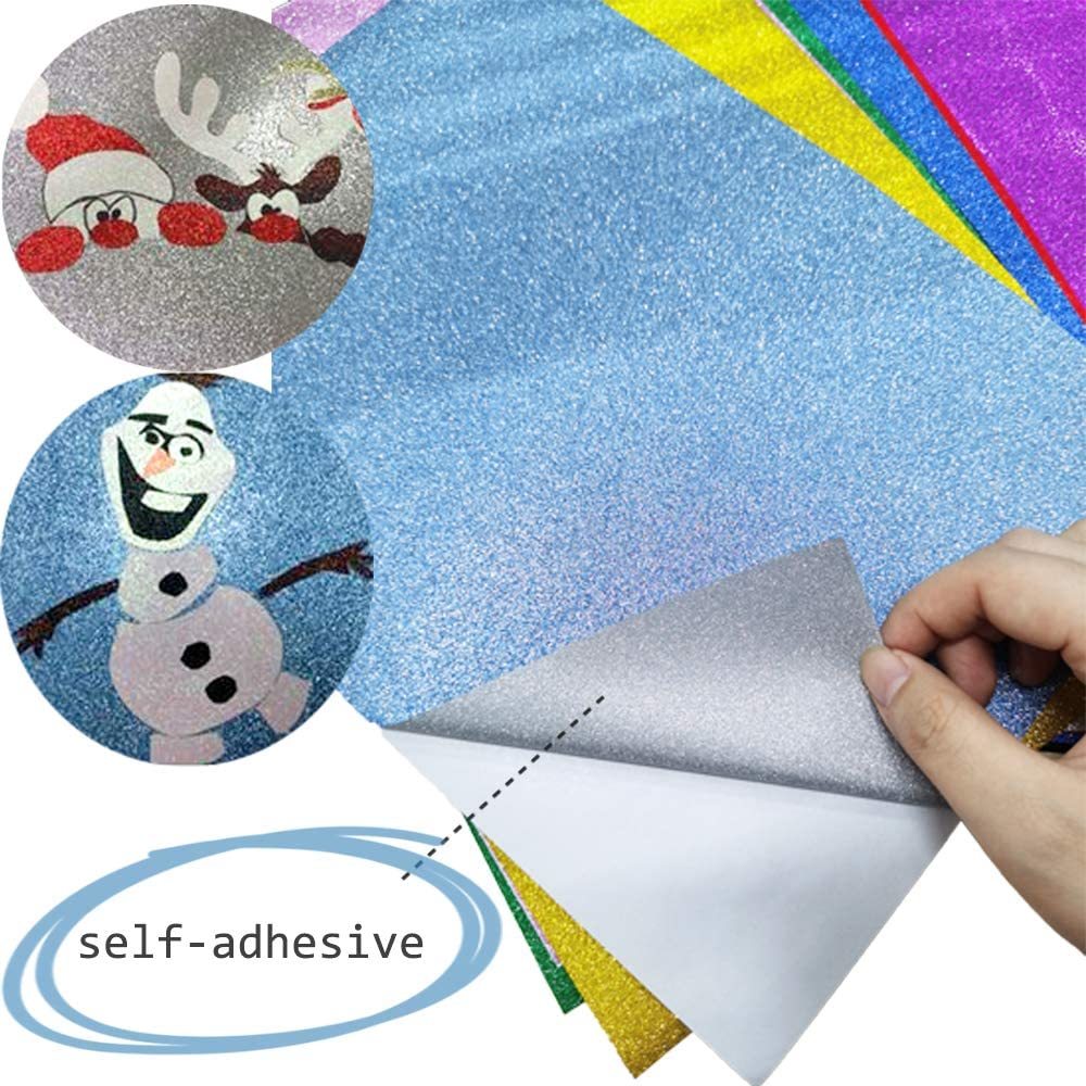 Wholesale Glitter Cardstock Paper Sheets Self-adhesive Sparkly Shinny Craft Paper for DIY Party Graduation Decor