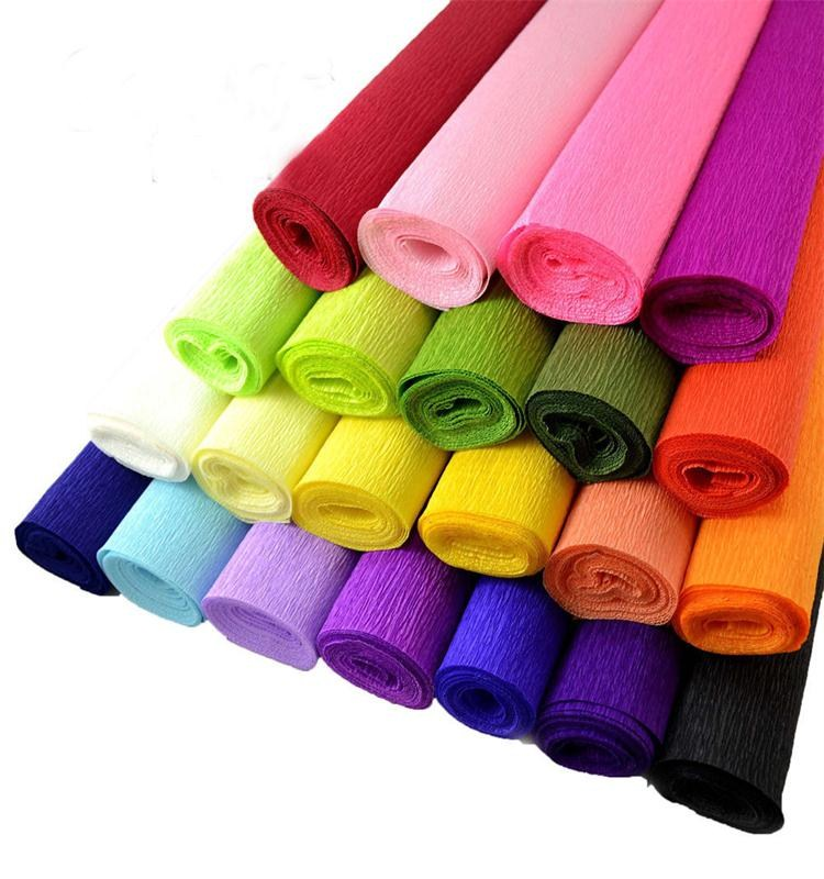 Colorful flower wrapping crepe paper roll DIY decoration paper for handicraft