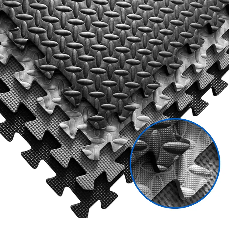 Wholesale Interlocking EVA Gym Foam Floor Mat Reversible Tiles (1m*1m) Protective Flooring for Gym Exercise Mat