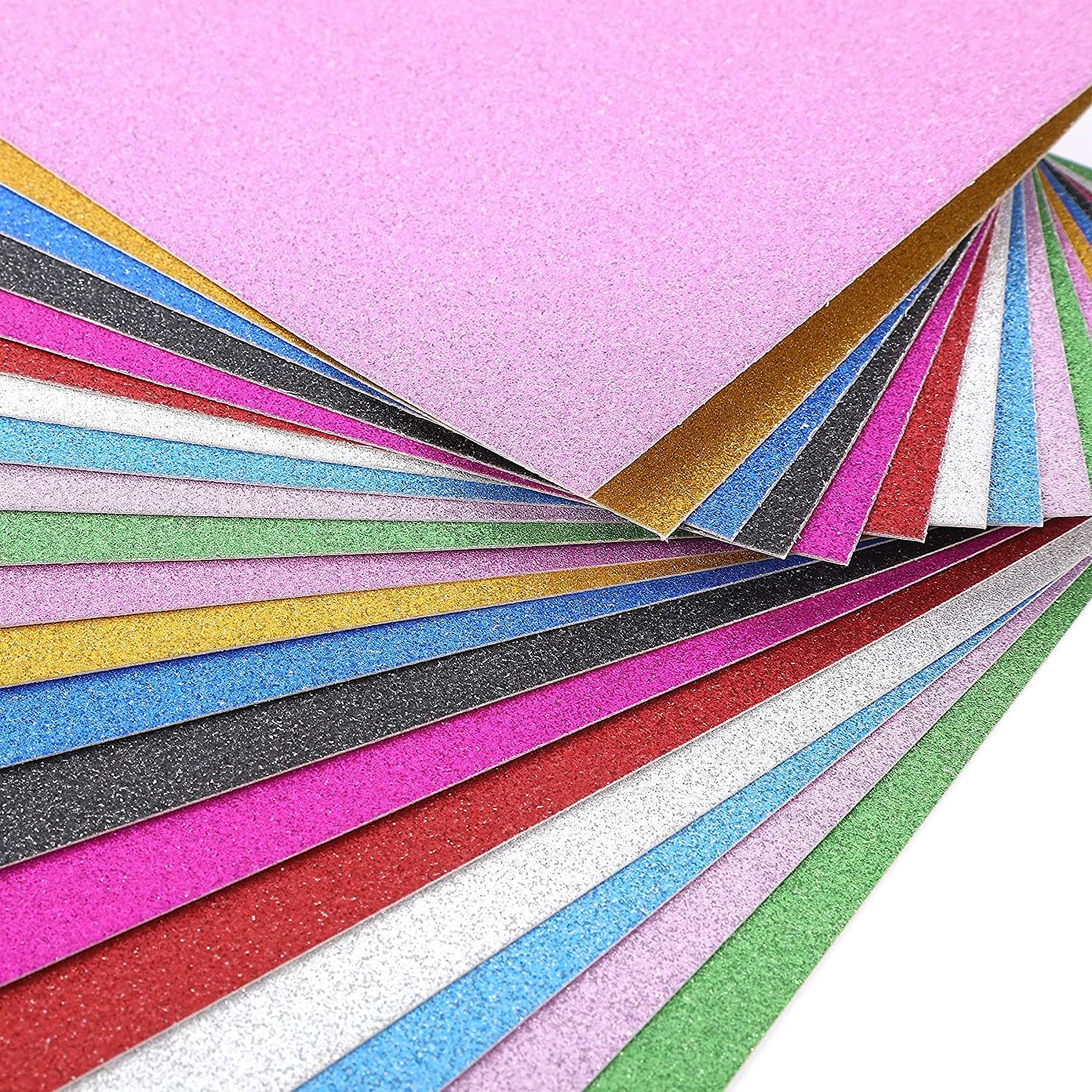 Wholesale Glitter Cardstock Paper Sheets Self-adhesive Sparkly Shinny Craft Paper for DIY Party Graduation Decor