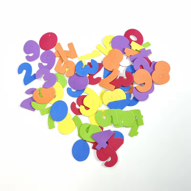 Wholesale 30pcs pack letter and number shape children glitter color diy eva foam sticker