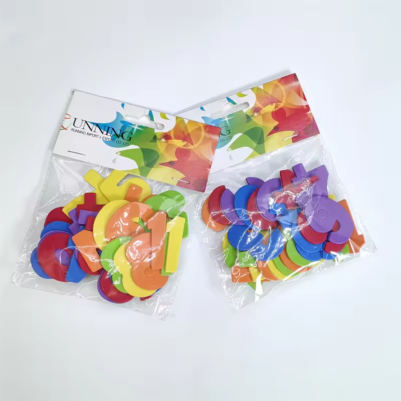 Wholesale 30pcs pack letter and number shape children glitter color diy eva foam sticker