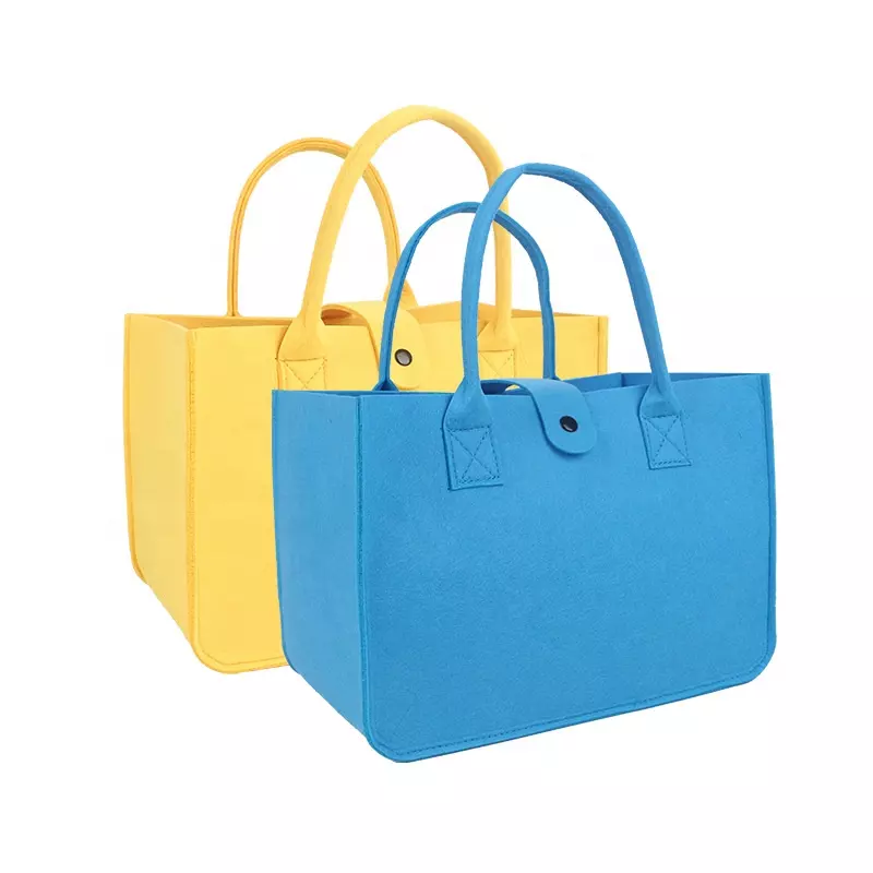 Good Quality Factory direct new design casual Felt shopping bag trendy women tote handbag