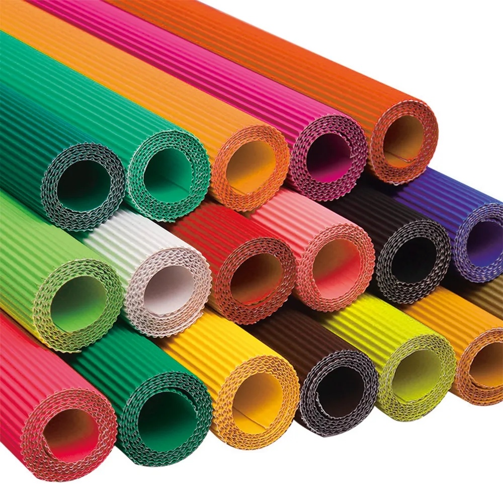 Factory Price Corrugated Cardboard Paper Roll / Sheets,Colorful Paper for Craft and DIY Projects