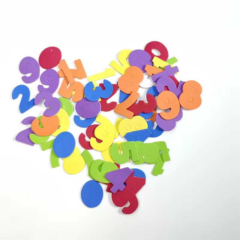 Wholesale 30pcs pack letter and number shape children glitter color diy eva foam sticker
