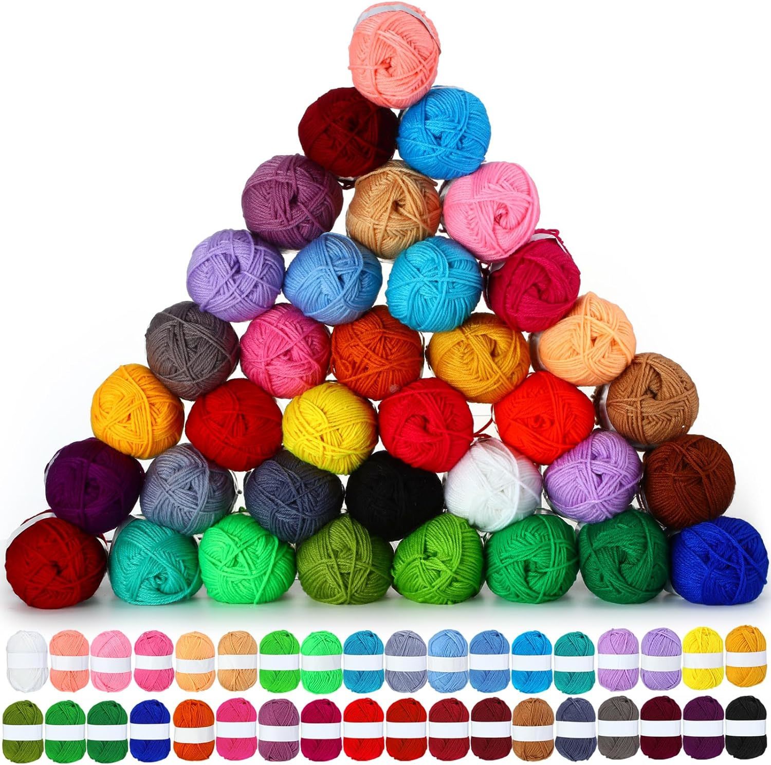 Soft Acrylic Knitting Yarn for Crafts DIY Yarn Bulk for Handicraft Knitting