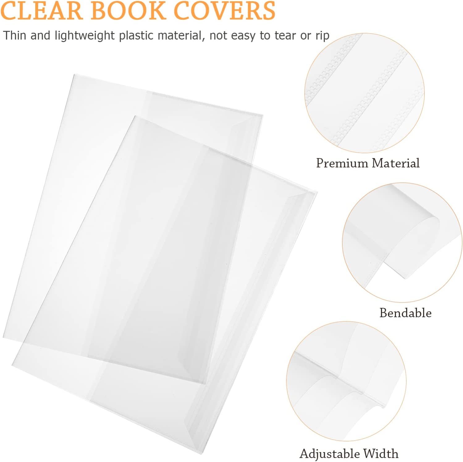 PP Factory Book Sleeves Reusable Book Case Waterproof Plastic Book Sleeve Clear Textbook Slipcases for Students Office