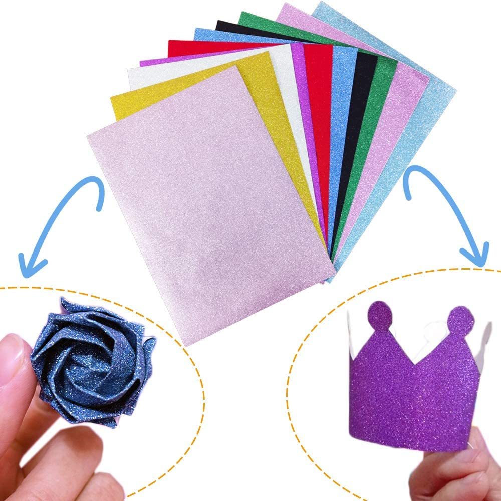 Wholesale Glitter Cardstock Paper Sheets Self-adhesive Sparkly Shinny Craft Paper for DIY Party Graduation Decor