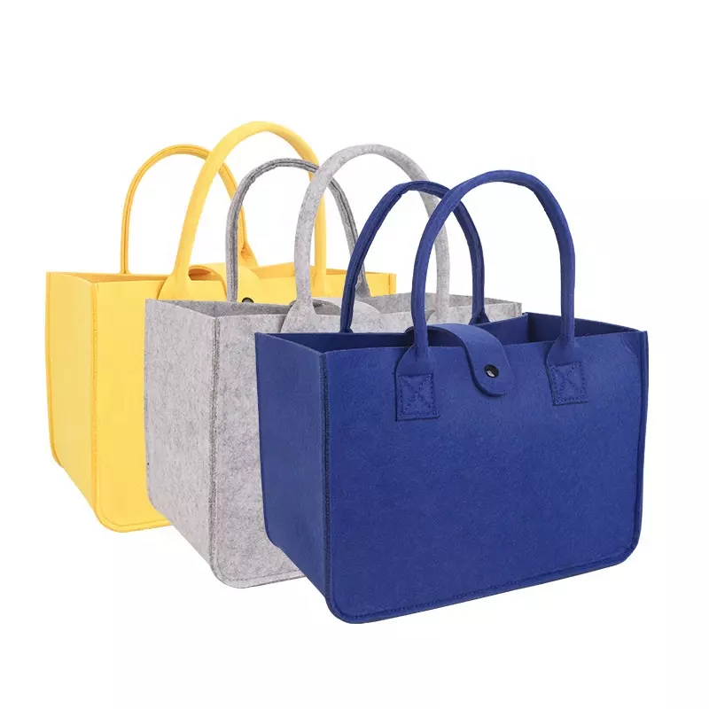 Good Quality Factory direct new design casual Felt shopping bag trendy women tote handbag