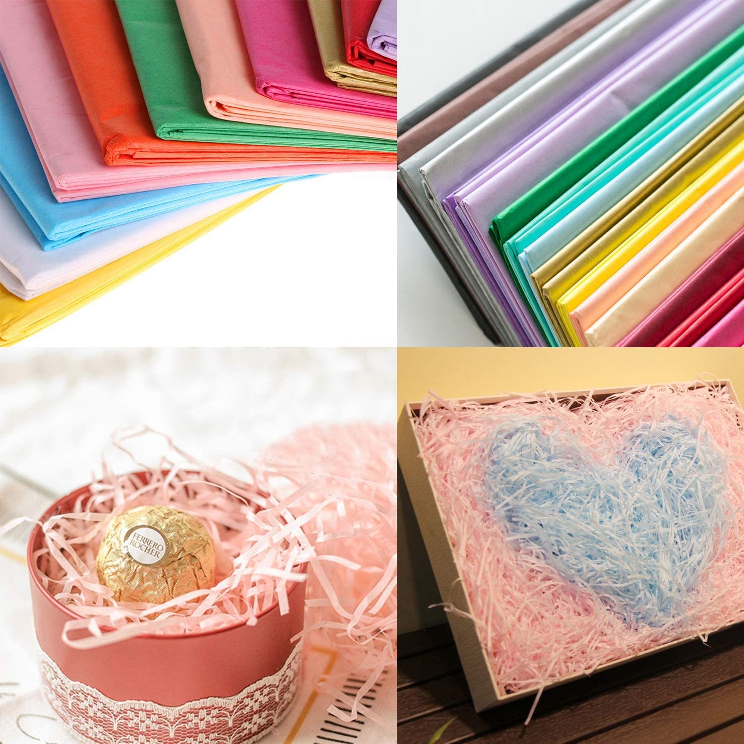Factory price 17g silk paper gift packing tissue paper multi colors custom logo wrapping crafts paper For DIY