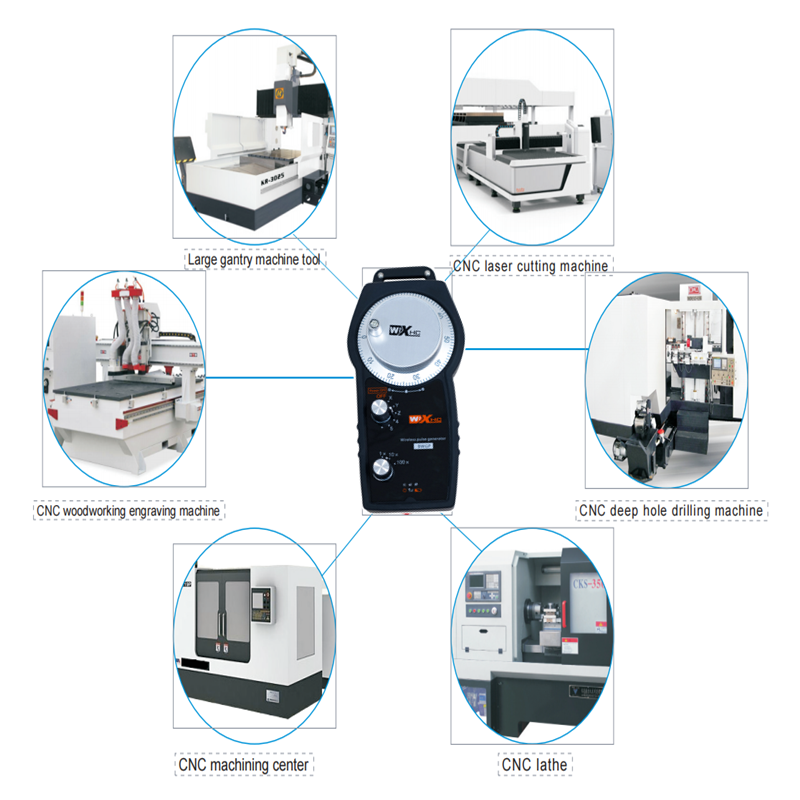 Wixhc Brand 5axis Wireless jog pendant CNC Remote Control MPG Pendant  for Fanuc Siemens Mitsubishi CNC Systems
