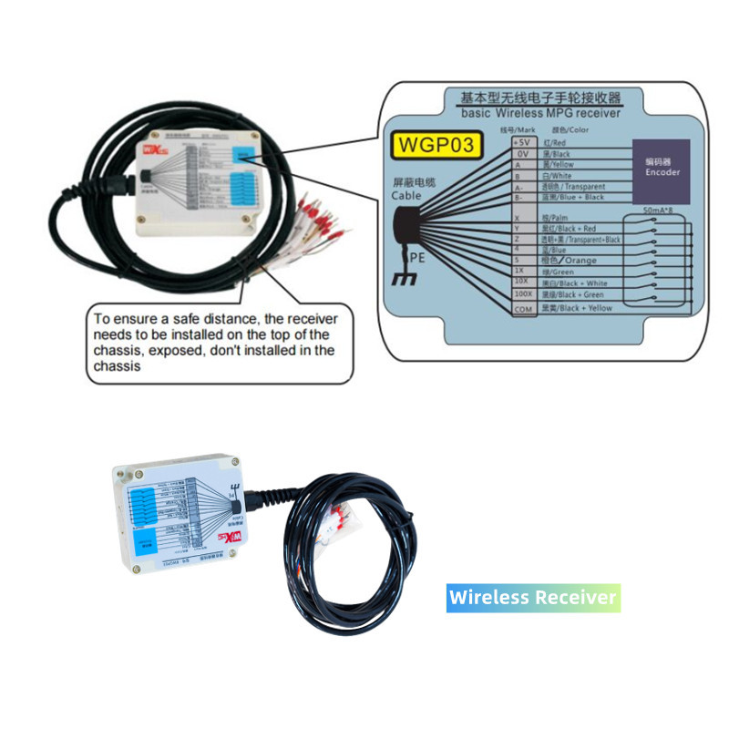 Wixhc Brand 5axis Wireless jog pendant CNC Remote Control MPG Pendant  for Fanuc Siemens Mitsubishi CNC Systems