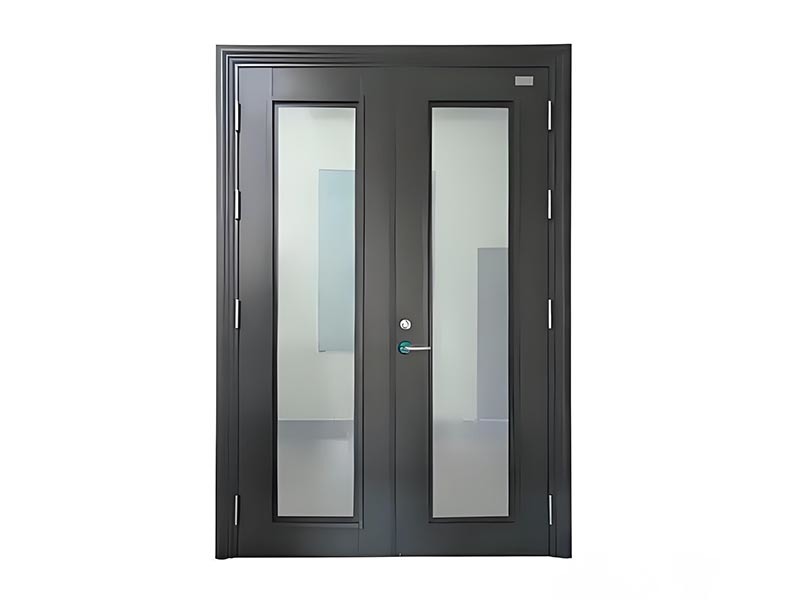 Fire glass door