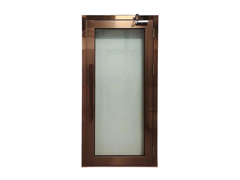 Fire glass door