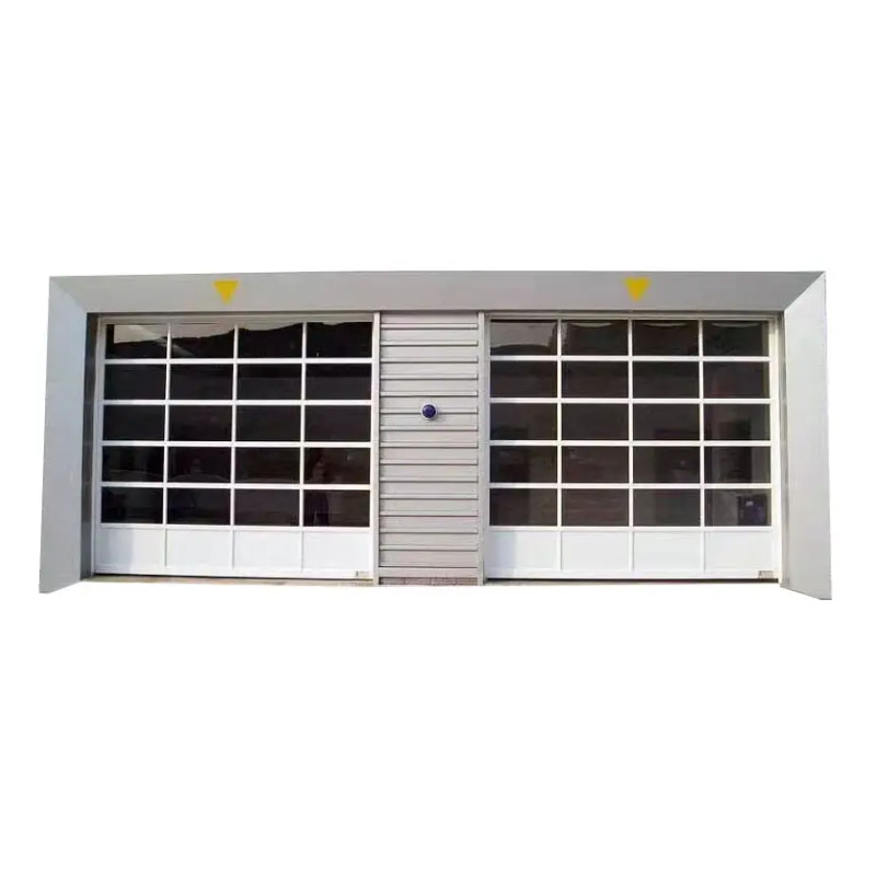 See through folding shutter door