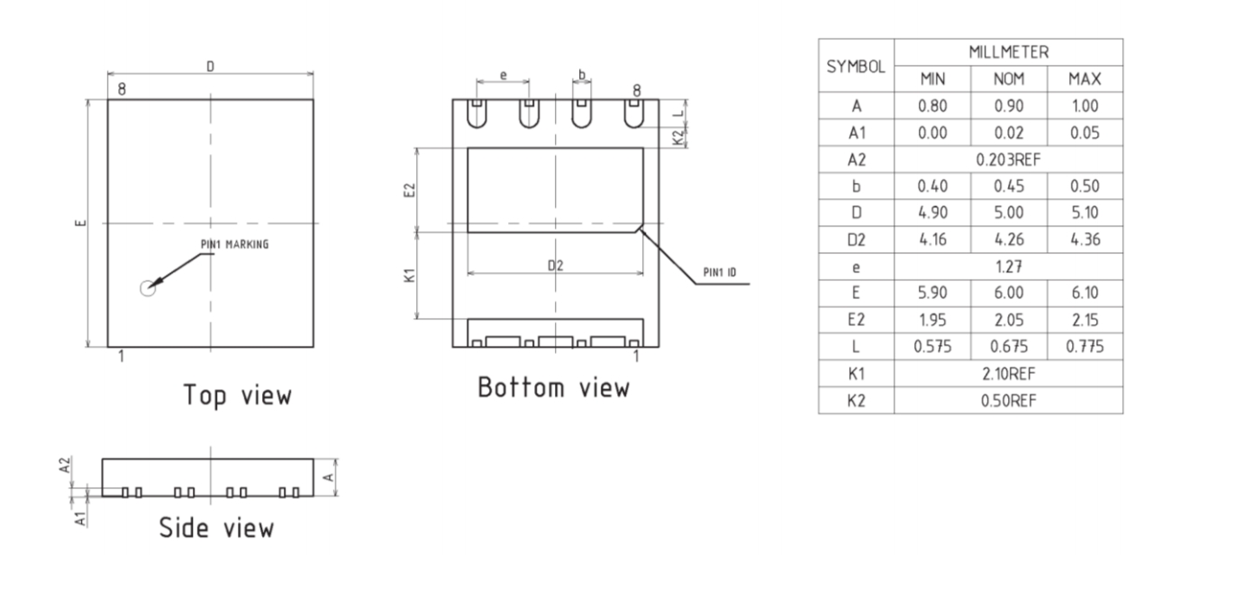 YZPST-RGN800C05D5 Package outlines
