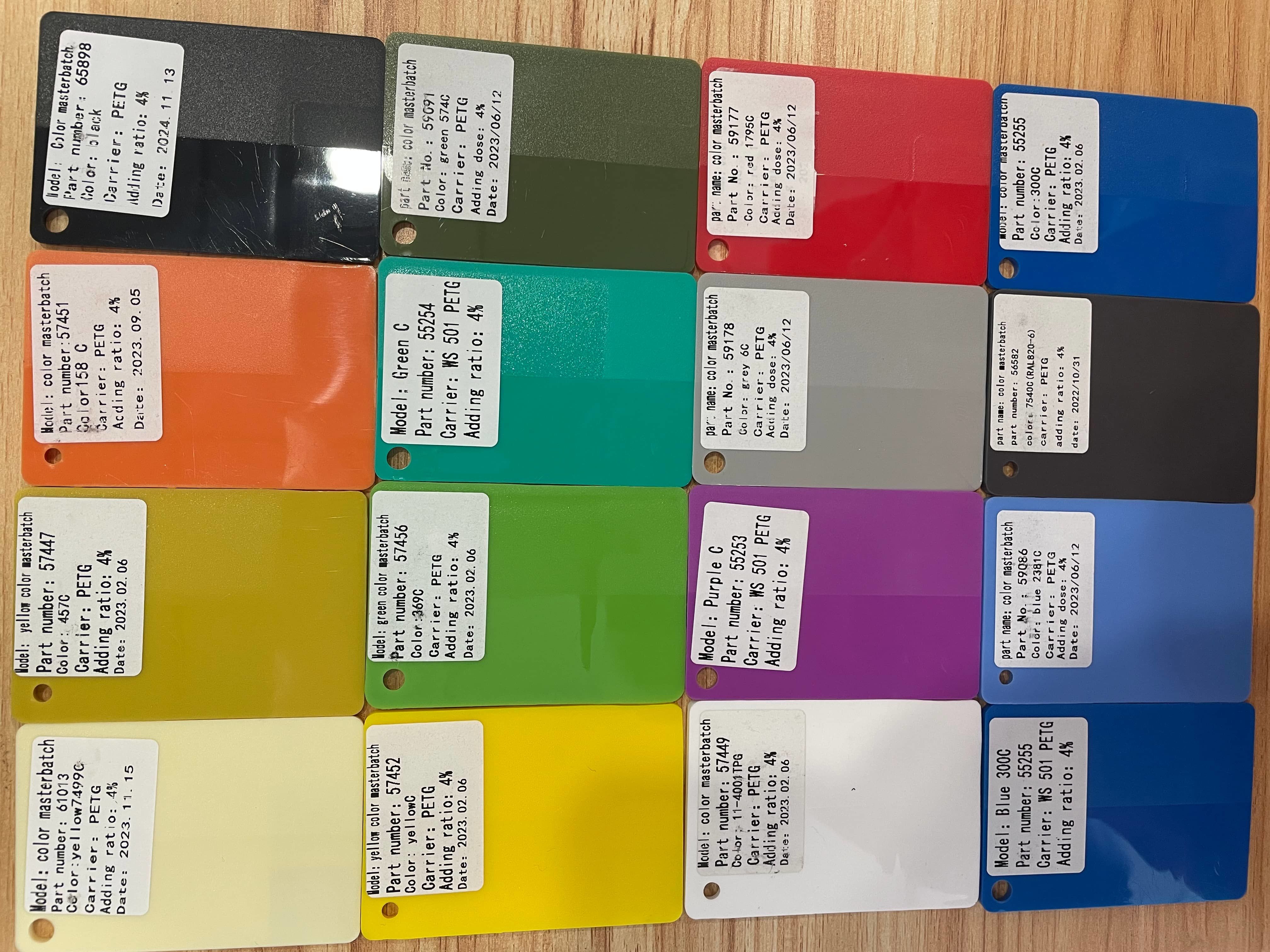 PETG Color Masterbatch for 3D Print Filaments