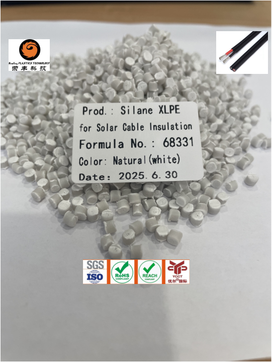 Materiales de Silano XLPE XLPO para el aislamiento de cables solares PV1-F