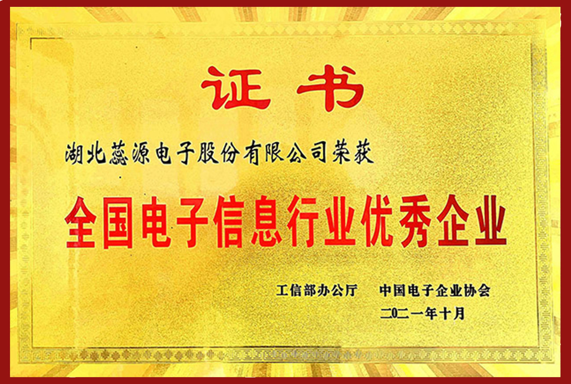 全国电子信息行业优秀企业
