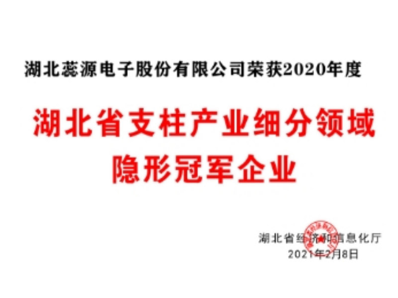 湖北省支柱产业细分领域隐形冠军企业