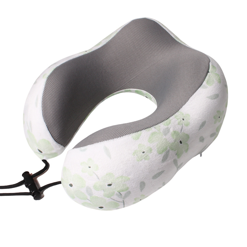 Floral Magnetic Fabric Memory Foam U-Shaped Pillow