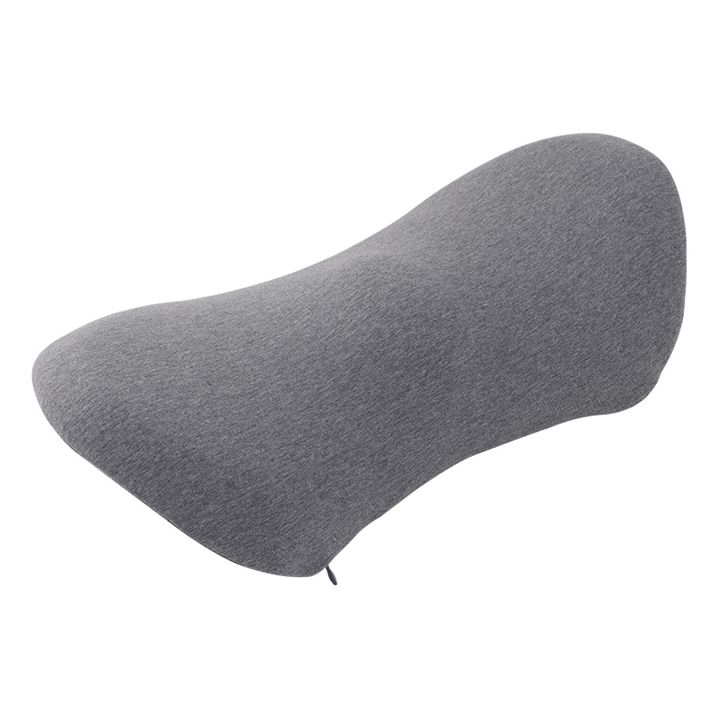 Knitted cotton memory foam lumbar cushion