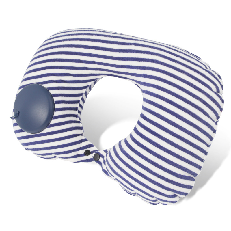 Push Stripe Inflatable U Pillow