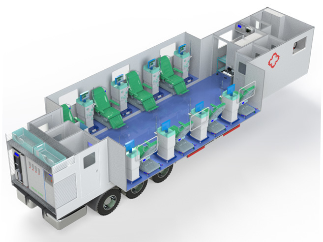 Details of mobile blood purification cabin Details of mobile blood purification cabin
