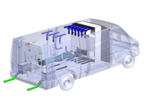 Details of a protective and custodial ambulance Details of a protective and custodial ambulance