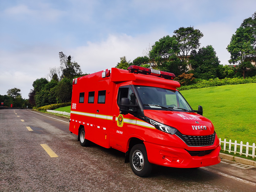 Detailed image of a fire service ambulance Detailed image of a fire service ambulance