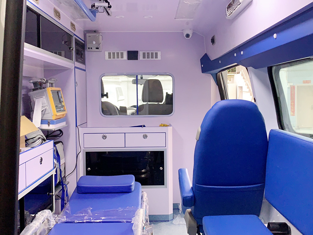Detailed image of an intensive care ambulance Detailed image of an intensive care ambulance