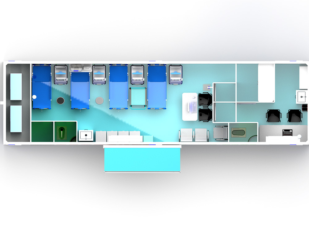 Details of mobile blood purification cabin Details of mobile blood purification cabin