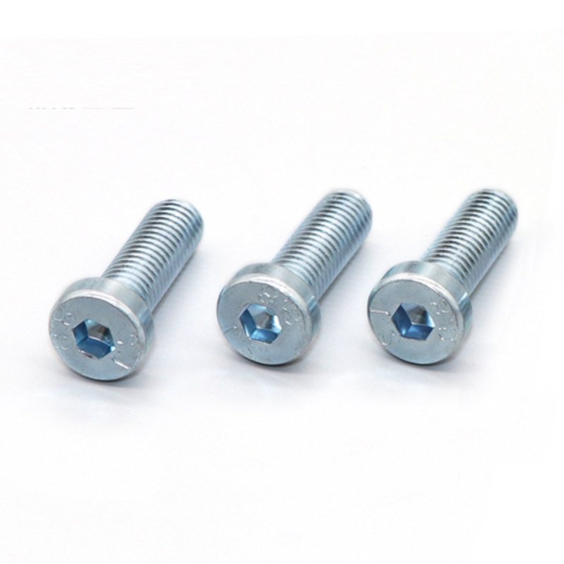 High Strength Grade 4.8 8.8 10.9 12.9 Steel Galvanized White Blue Zinc Plated DIN7984 Low Head Hex Socket Bolts