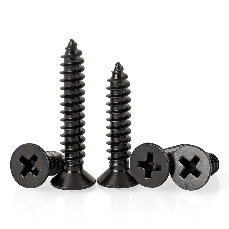Black Phosphate Oxide Steel Countersunk CSK Flat Head Self-tapping Screws