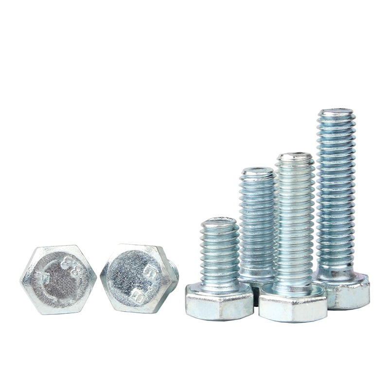 High Strength Grade 8.8 10.9 12.9 Steel DIN931 DIN933 Zinc Plated Hex Bolts