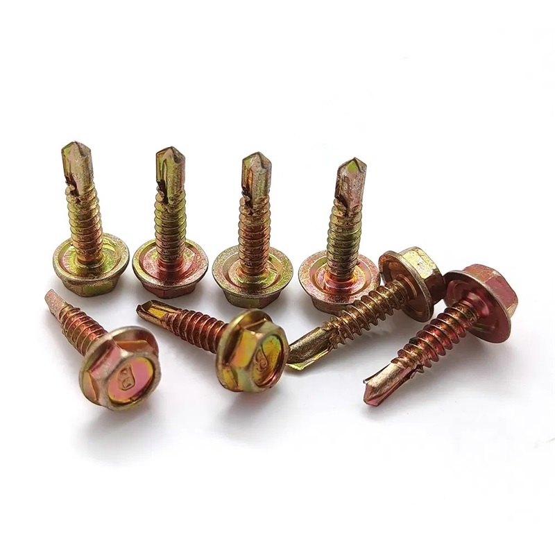 Hex Washer Head Self Drilling Screw with Bonded Washer Drill Zinc Plated