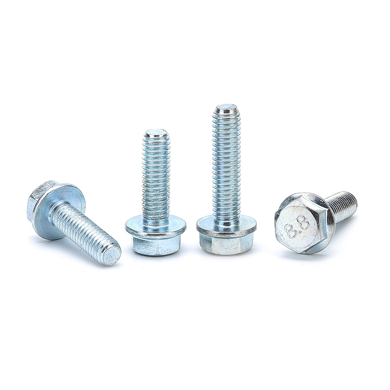 High Strength Grade 4.8 8.8 10.9 12.9 Zinc Plated DIN6921 Flange Bolts