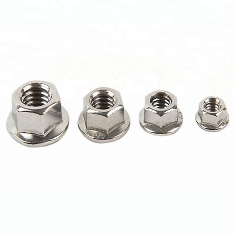 Stainless Steel A2-70 A4-80 SS201 SS304 SS316 DIN6923 Hex Flange Nuts