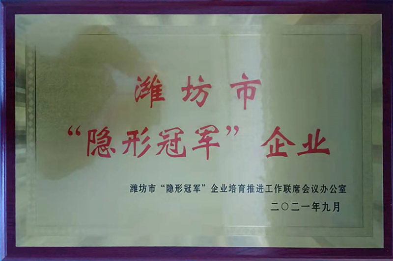 潍坊市隐形冠军企业