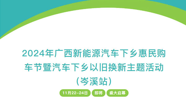 11 月 22 日，岑溪将被新能源汽车“点燃”，以旧换新补贴超乎想象！