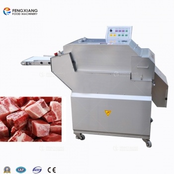 ماكينة فرم اللحم المجمد من الفولاذ المقاوم للصدأ Fengxiang FX-300، لتقطيع اللحم البقري والخنزيري والضاني إلى مكعبات
