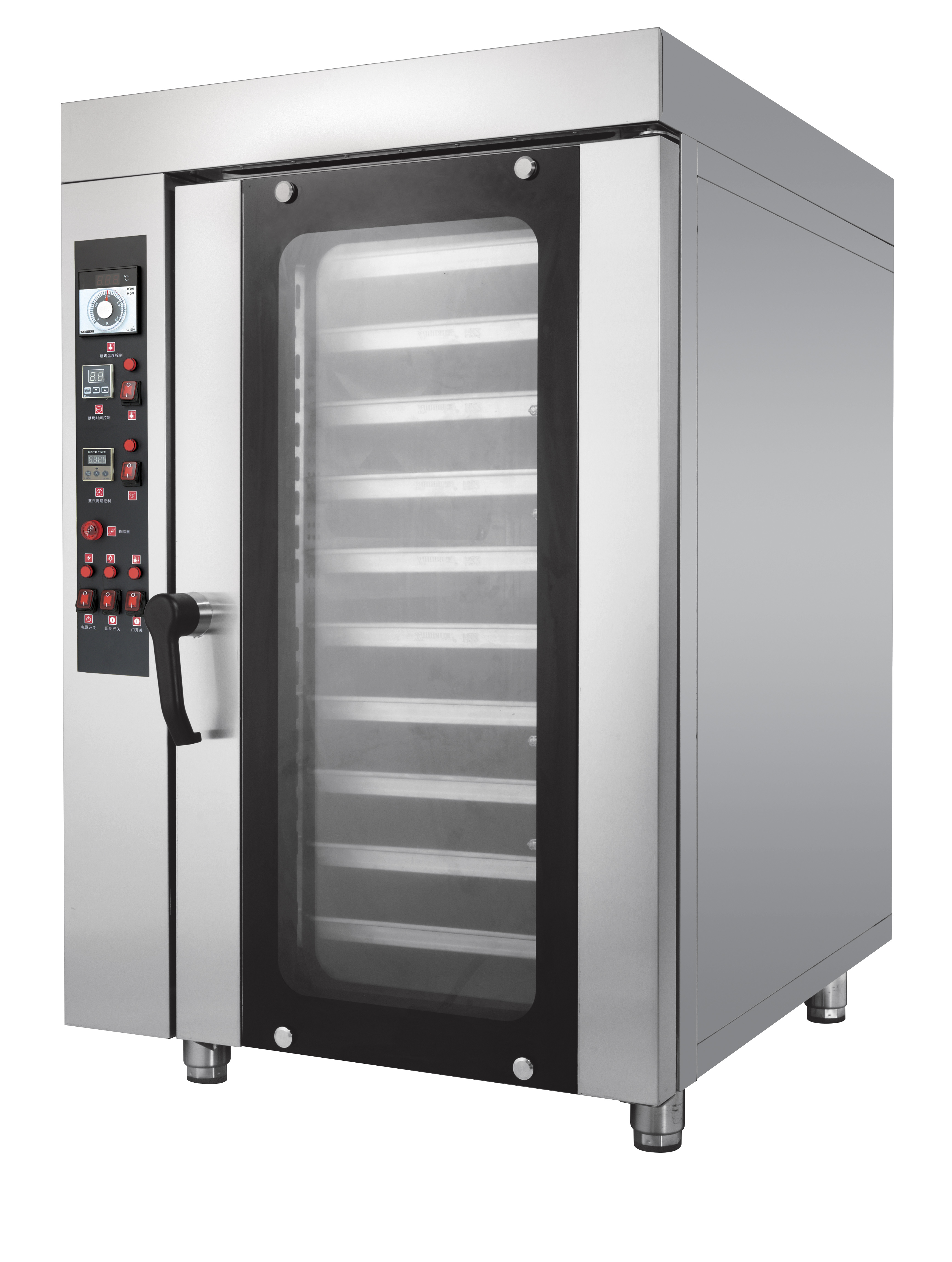 Horno de aire caliente instrumentado con gas de 10 bandejas KDS-10Q