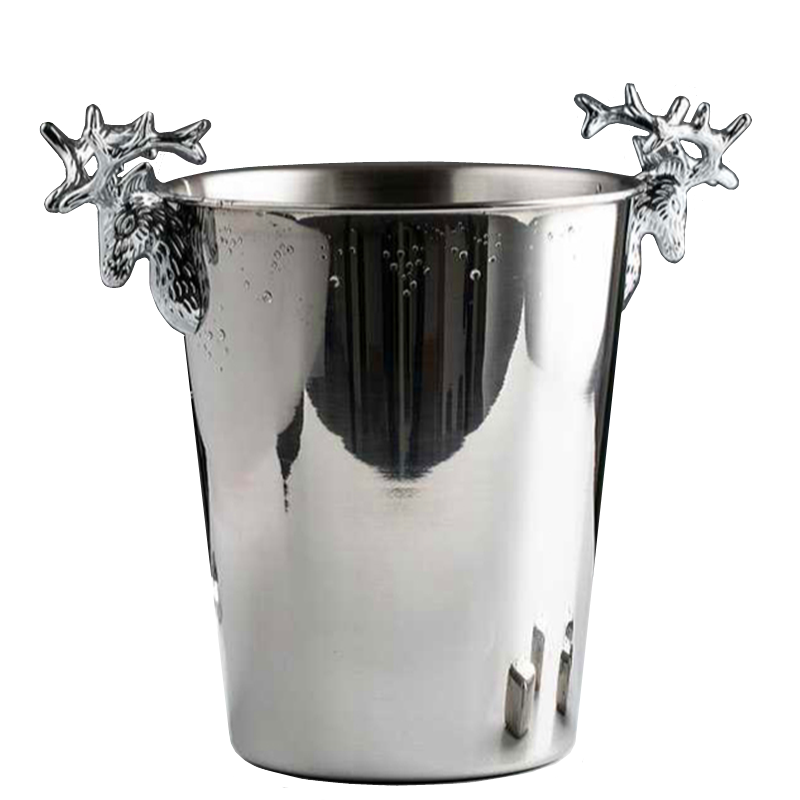 Champanera de hielo con forma de cuerno de ciervo