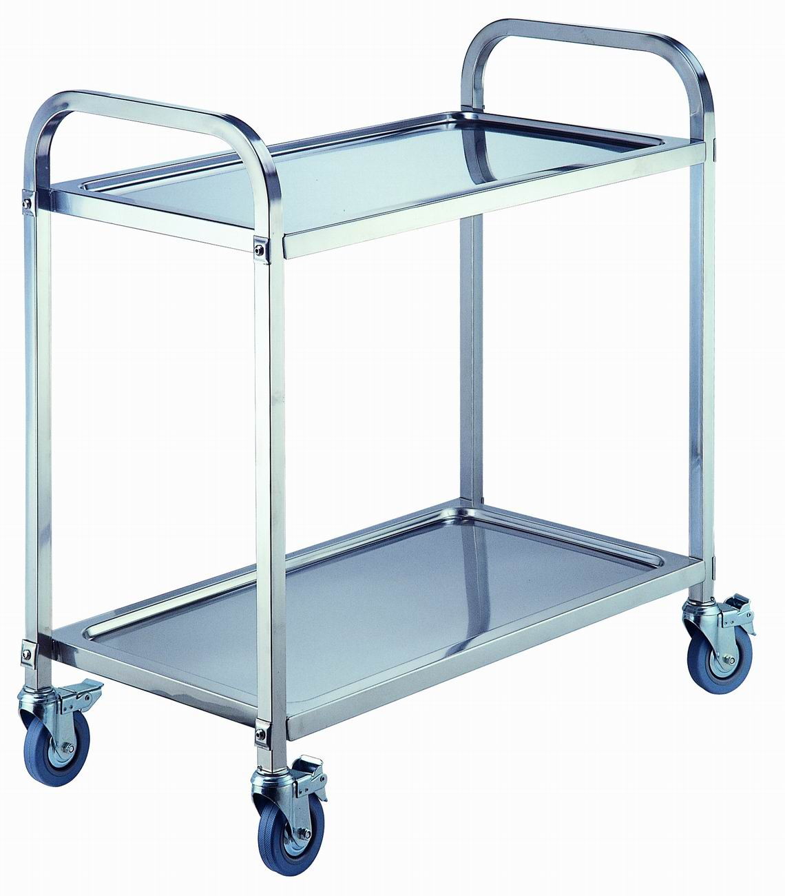 Carro de servicio de restaurante de acero inoxidable de alta calidad, carrito de almacenamiento de cocina, carrito de servicio